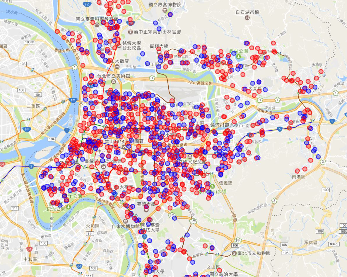 台北便利商店分布